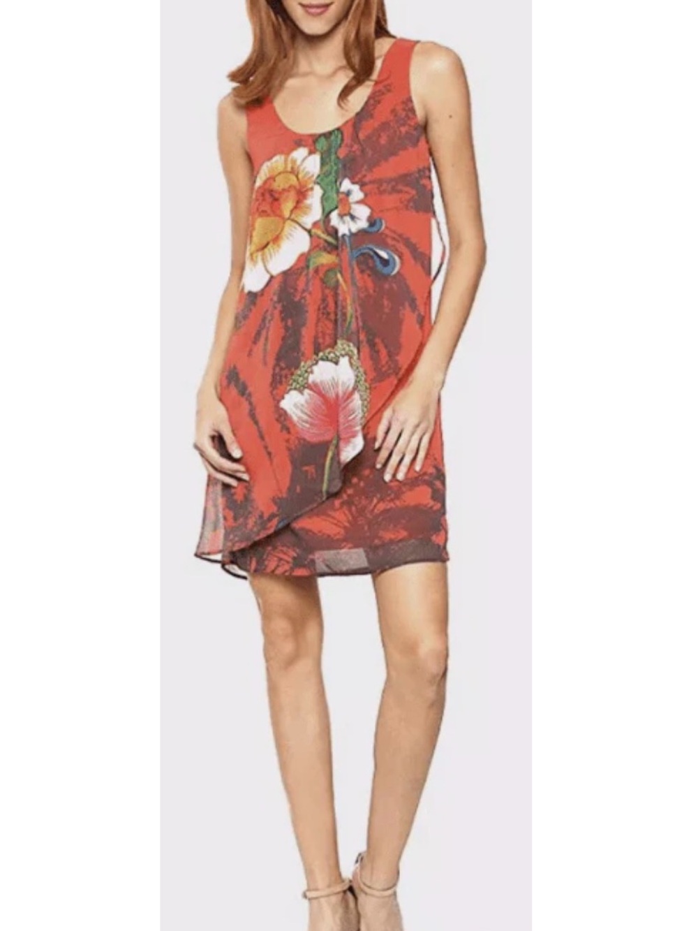 Desigual Floral Layered Sleeveless Dress